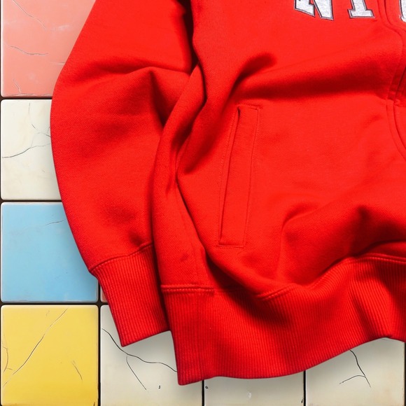 Nike Red Full‎ Zip Track Jacket Men's Size Large Logo Athletic Casual Wear - Picture 5 of 5